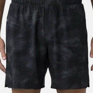 Lululemon Surge Short Lineless 7" Off Shore Graphite Grey Black Sz M Not Lined